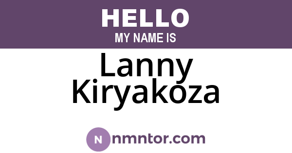 Lanny Kiryakoza
