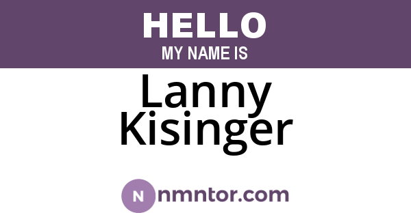 Lanny Kisinger