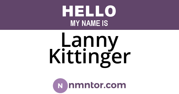 Lanny Kittinger