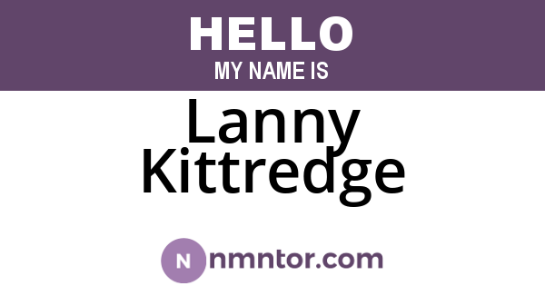 Lanny Kittredge