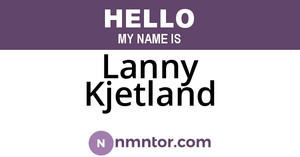 Lanny Kjetland