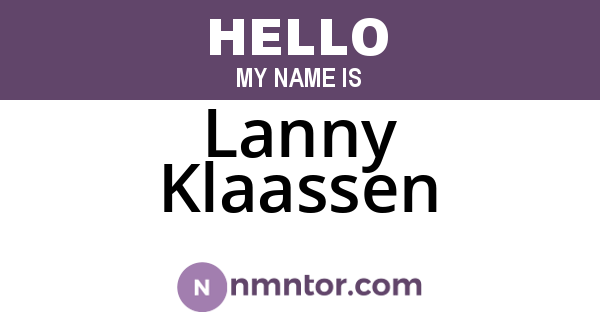Lanny Klaassen