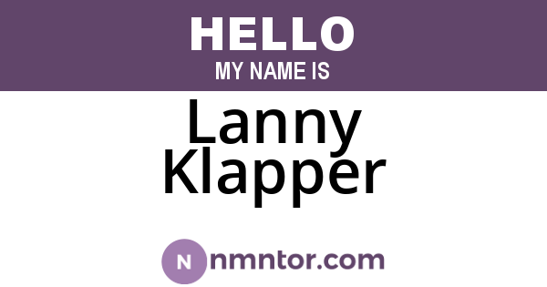 Lanny Klapper