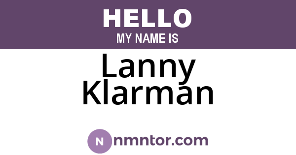 Lanny Klarman