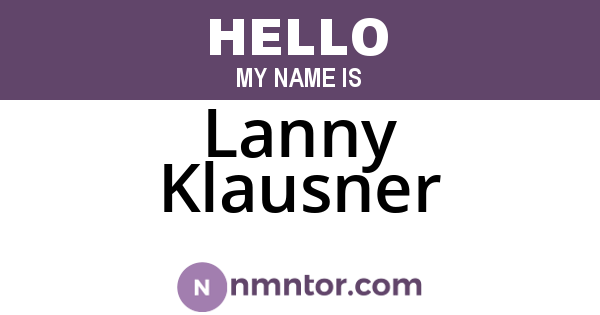 Lanny Klausner