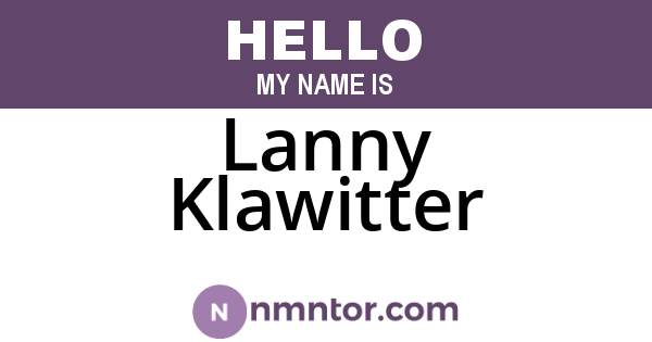 Lanny Klawitter