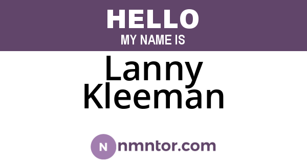 Lanny Kleeman
