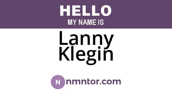Lanny Klegin