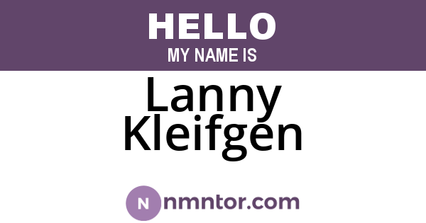 Lanny Kleifgen