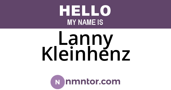 Lanny Kleinhenz