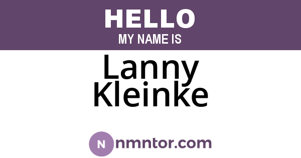 Lanny Kleinke