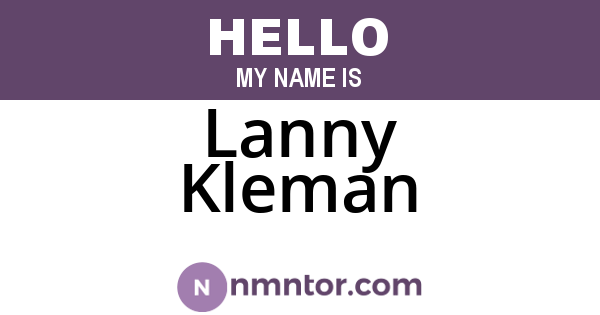 Lanny Kleman