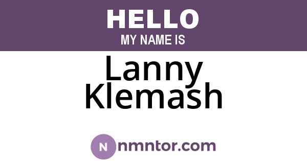 Lanny Klemash