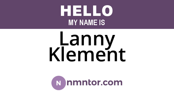 Lanny Klement