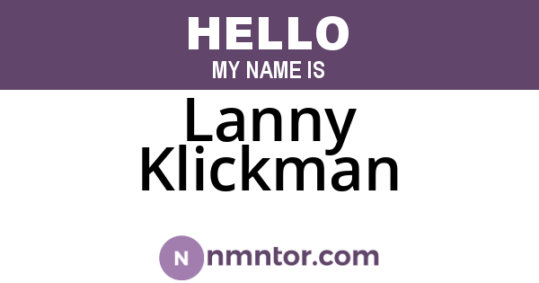 Lanny Klickman