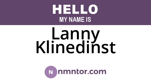 Lanny Klinedinst