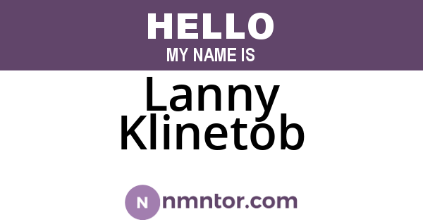 Lanny Klinetob