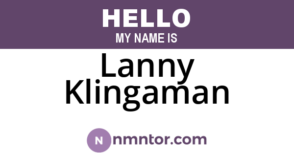 Lanny Klingaman