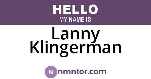 Lanny Klingerman