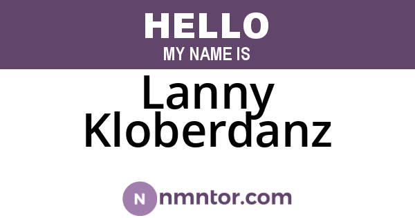 Lanny Kloberdanz