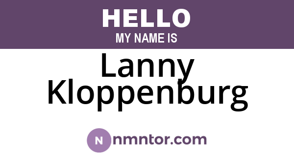 Lanny Kloppenburg