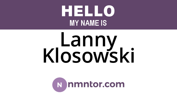 Lanny Klosowski