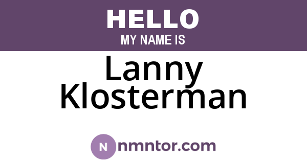 Lanny Klosterman