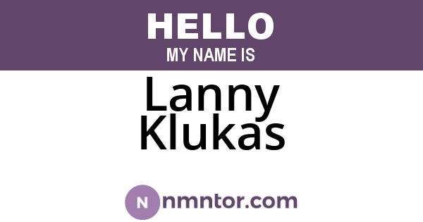 Lanny Klukas