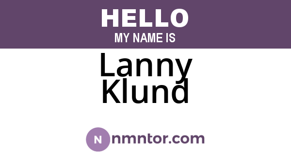 Lanny Klund