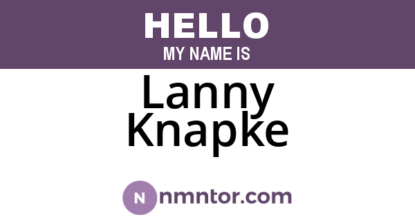 Lanny Knapke
