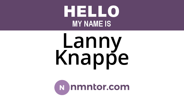 Lanny Knappe