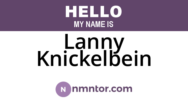 Lanny Knickelbein