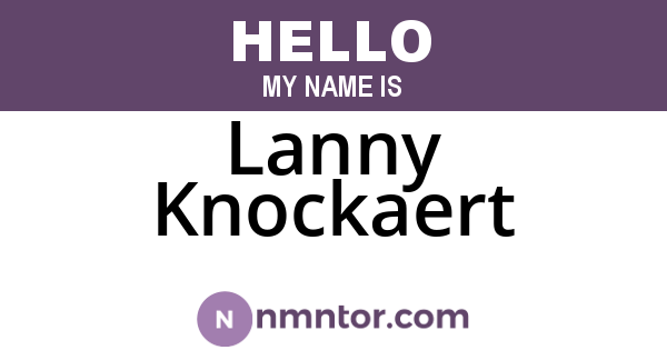 Lanny Knockaert