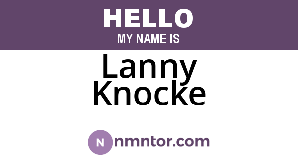 Lanny Knocke