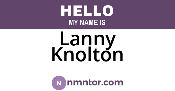 Lanny Knolton
