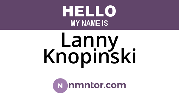 Lanny Knopinski