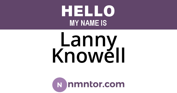Lanny Knowell
