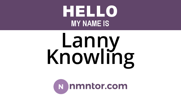 Lanny Knowling