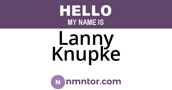 Lanny Knupke