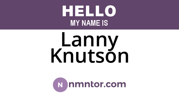 Lanny Knutson