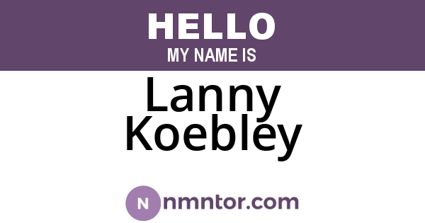 Lanny Koebley