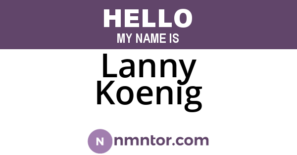 Lanny Koenig