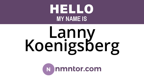 Lanny Koenigsberg