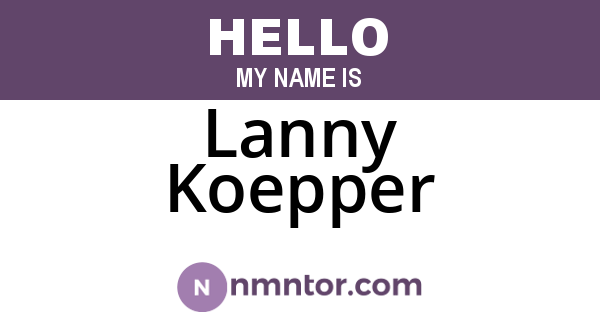 Lanny Koepper