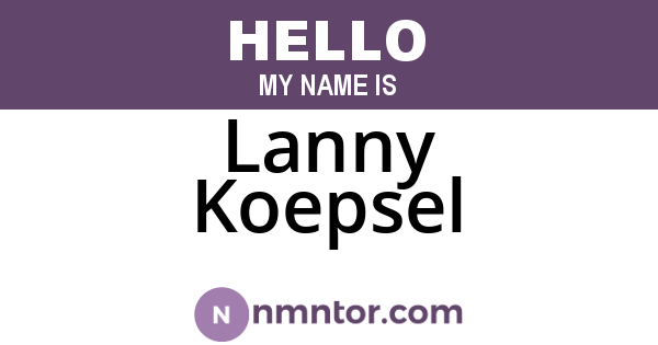 Lanny Koepsel