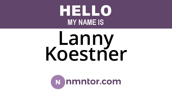 Lanny Koestner