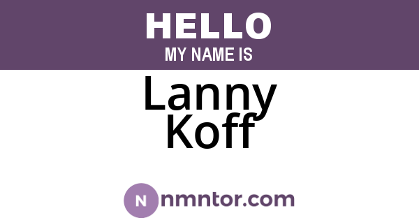 Lanny Koff