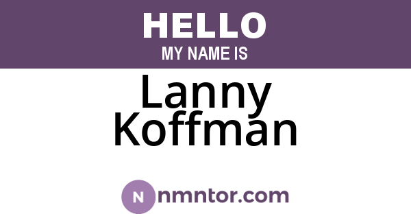 Lanny Koffman