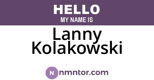Lanny Kolakowski