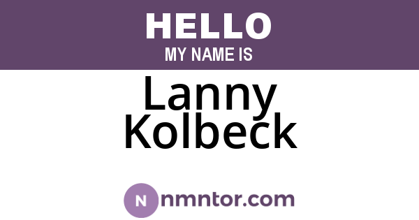 Lanny Kolbeck